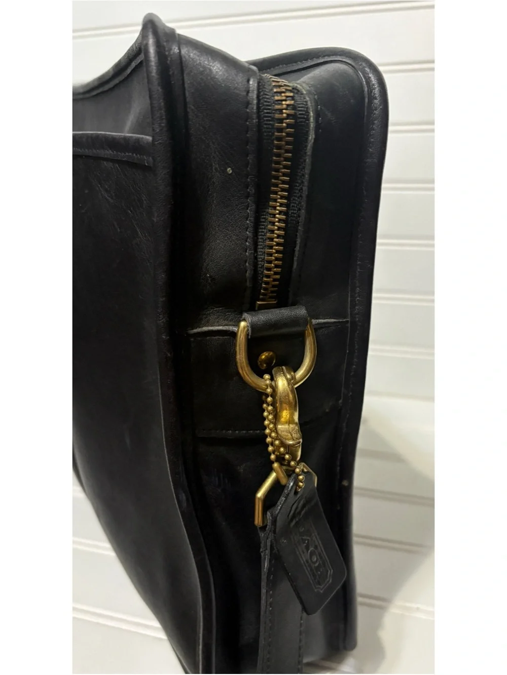 COACH Embassy Vintage Black Leather Briefcase Laptop Bag Mens Womens 5296